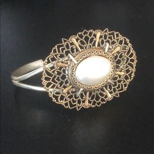 Adjustable Antique brooch bracelet